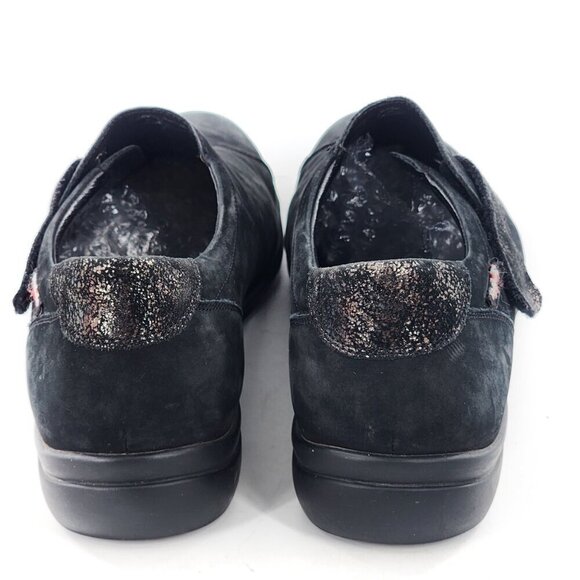 MEPHISTO Mobils Black Nubuck Keather Hook & Loop Sneakers - Picture 5 of 10